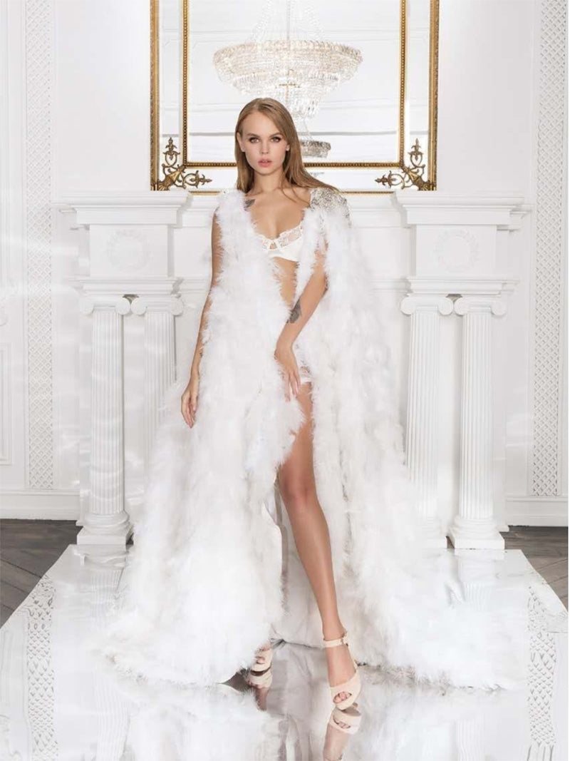 feather dress white Ziva Strapless Sequin Mini w/ Trim- Moda Glam Boutique Feather bardot neckline Vintage Luxury White Beaded Feather