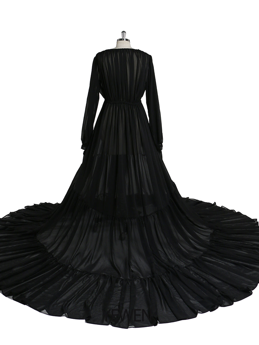 black plus size maternity dress boohoo Women's Maternity Cotton Poplin Pleated Maxi Dress in Black | Size: 12